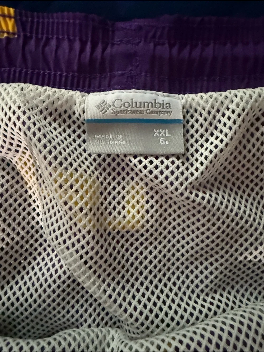 NWT Columbia PFG LSU Tigers Backcast III Printed Shorts Men's 2XL